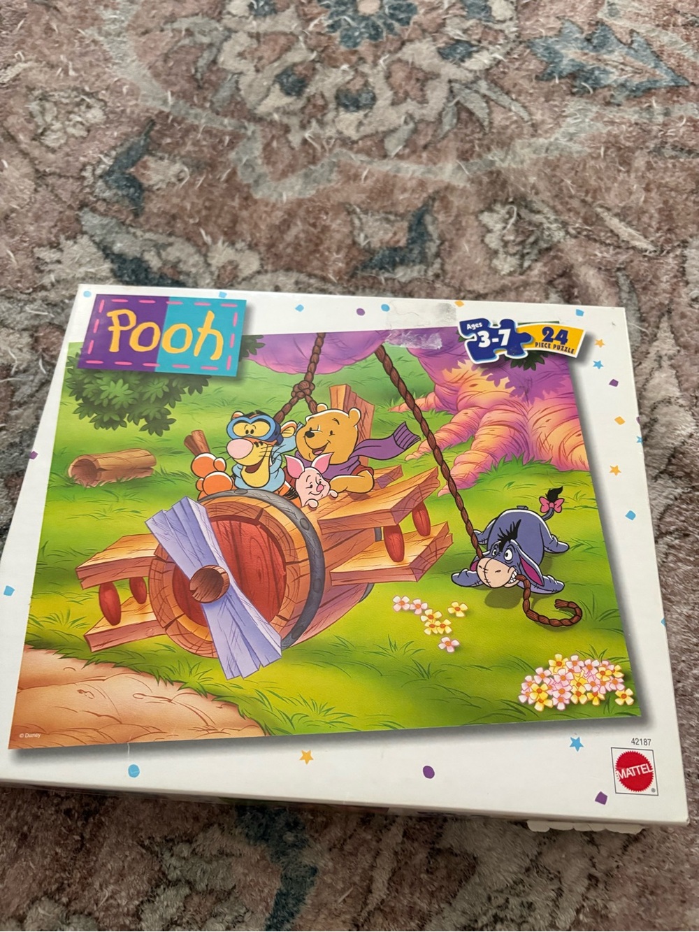 Disney Winnie the Pooh 24 Piece Jigsaw Puzzle Piglet Tigger Eeyore Airplane